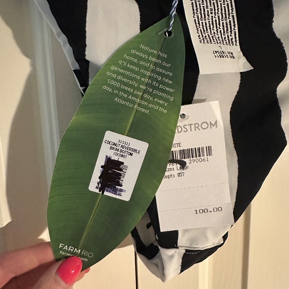 NWT Farm Rio Coconut Reversible Bikini Bottom - Large - Picture 9 of 10